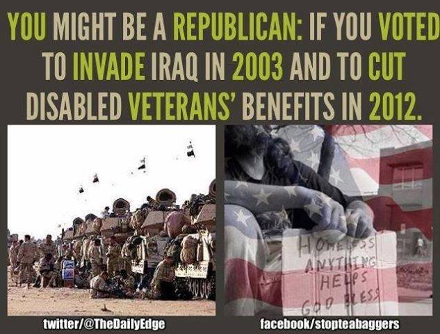 Conservatives have always shafted active duty personnel and veterans